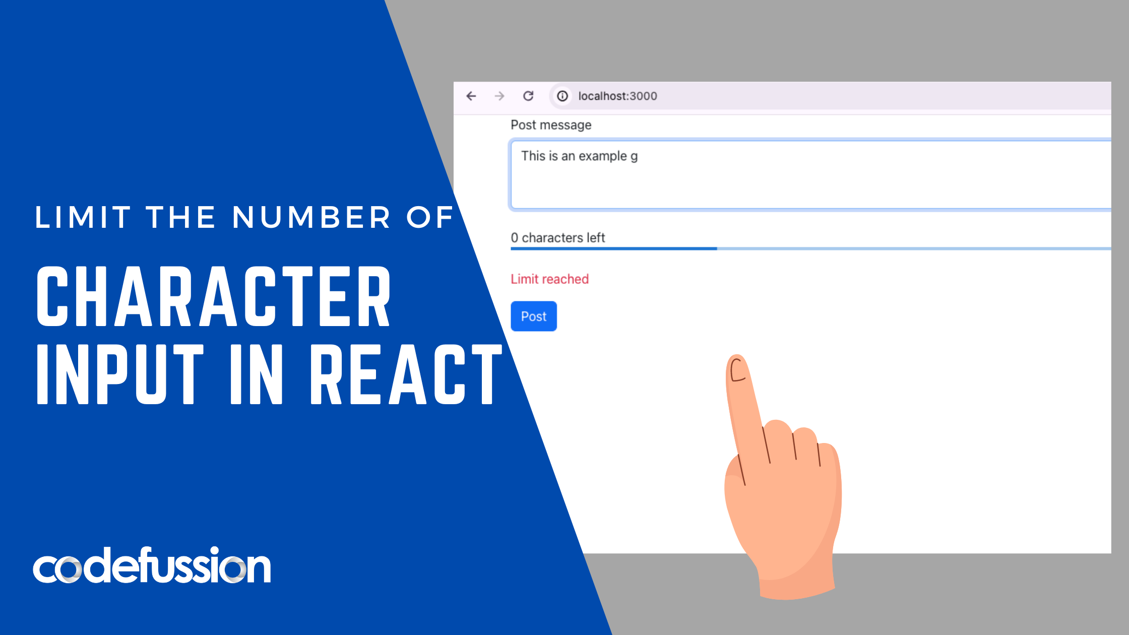 limit the number of input characters in react